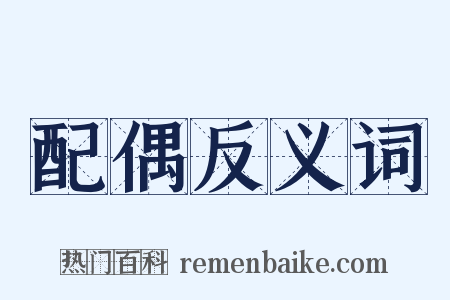 配偶反义词是什么意思的图片